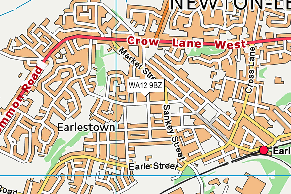 WA12 9BZ map - OS VectorMap District (Ordnance Survey)