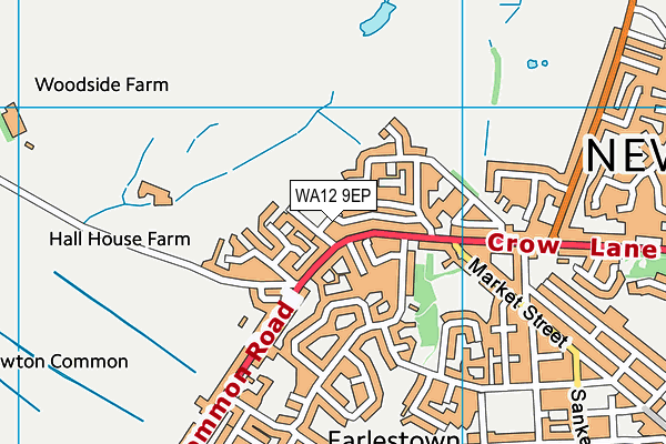 WA12 9EP map - OS VectorMap District (Ordnance Survey)