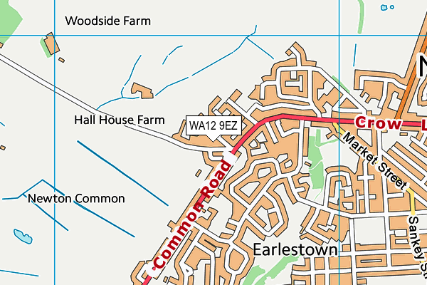 WA12 9EZ map - OS VectorMap District (Ordnance Survey)