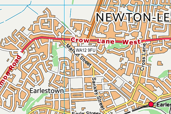 WA12 9FU map - OS VectorMap District (Ordnance Survey)