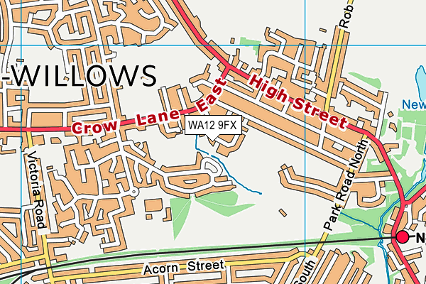 WA12 9FX map - OS VectorMap District (Ordnance Survey) WA12 9FX map - OS VectorMap District (Ordnance Survey)