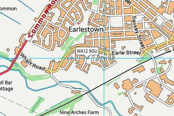 WA12 9GU map - OS VectorMap District (Ordnance Survey) WA12 9GU map - OS VectorMap District (Ordnance Survey)