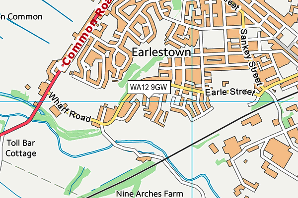 WA12 9GW map - OS VectorMap District (Ordnance Survey) WA12 9GW map - OS VectorMap District (Ordnance Survey)