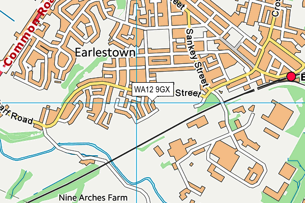 WA12 9GX map - OS VectorMap District (Ordnance Survey) WA12 9GX map - OS VectorMap District (Ordnance Survey)