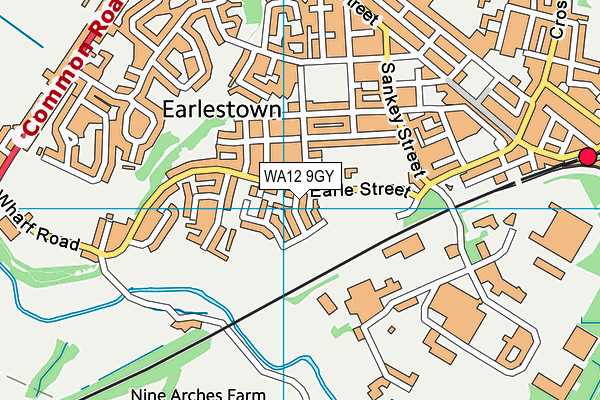 WA12 9GY map - OS VectorMap District (Ordnance Survey) WA12 9GY map - OS VectorMap District (Ordnance Survey)