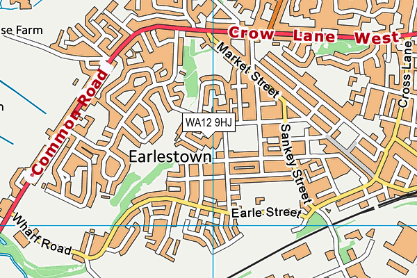 WA12 9HJ map - OS VectorMap District (Ordnance Survey) WA12 9HJ map - OS VectorMap District (Ordnance Survey)