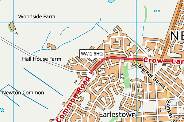 WA12 9HQ map - OS VectorMap District (Ordnance Survey)