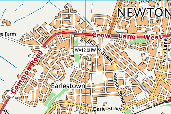 WA12 9HW map - OS VectorMap District (Ordnance Survey) WA12 9HW map - OS VectorMap District (Ordnance Survey)