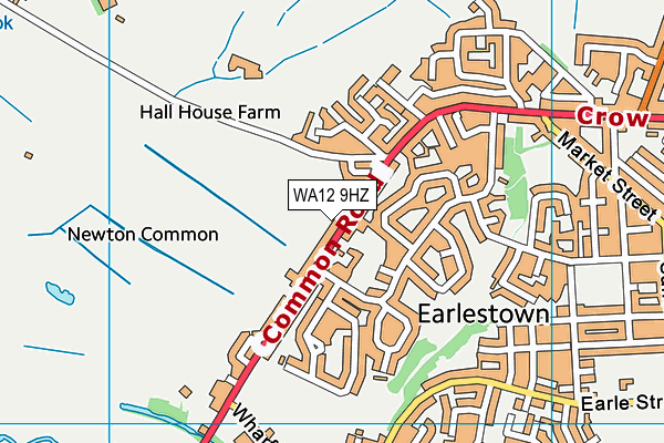 WA12 9HZ map - OS VectorMap District (Ordnance Survey)