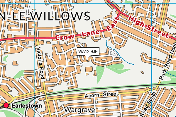 WA12 9JE map - OS VectorMap District (Ordnance Survey) WA12 9JE map - OS VectorMap District (Ordnance Survey)