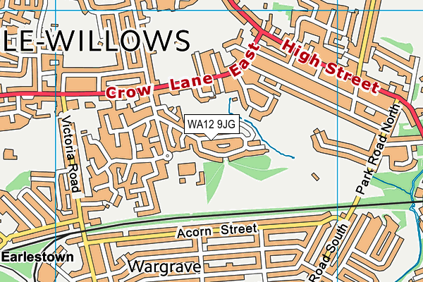 WA12 9JG map - OS VectorMap District (Ordnance Survey) WA12 9JG map - OS VectorMap District (Ordnance Survey)