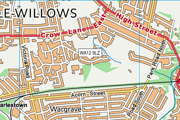 WA12 9LZ map - OS VectorMap District (Ordnance Survey) WA12 9LZ map - OS VectorMap District (Ordnance Survey)
