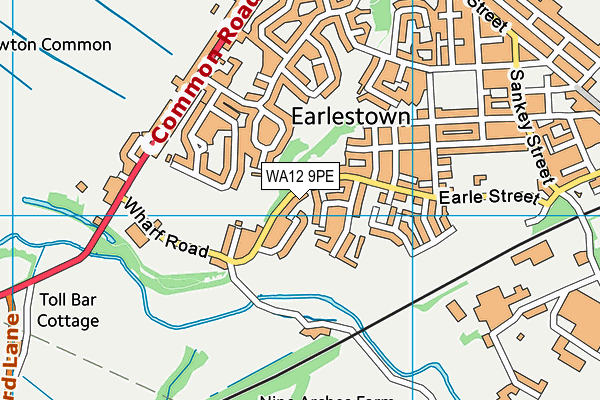 WA12 9PE map - OS VectorMap District (Ordnance Survey) WA12 9PE map - OS VectorMap District (Ordnance Survey)