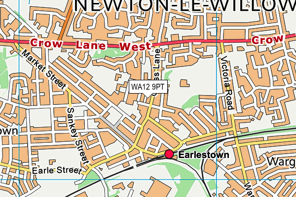 WA12 9PT map - OS VectorMap District (Ordnance Survey)
