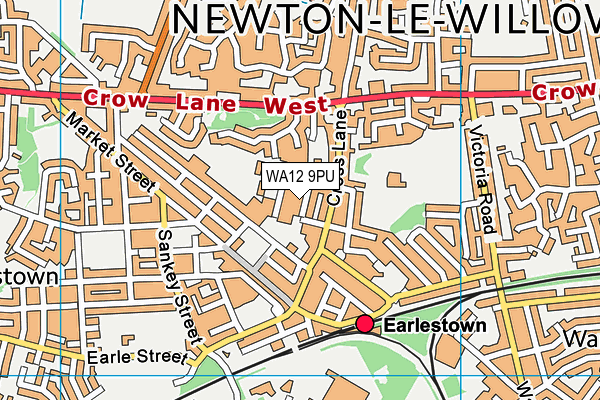 WA12 9PU map - OS VectorMap District (Ordnance Survey)
