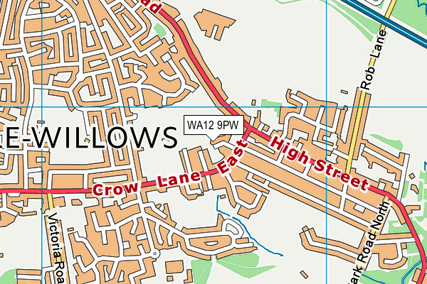WA12 9PW map - OS VectorMap District (Ordnance Survey) WA12 9PW map - OS VectorMap District (Ordnance Survey)