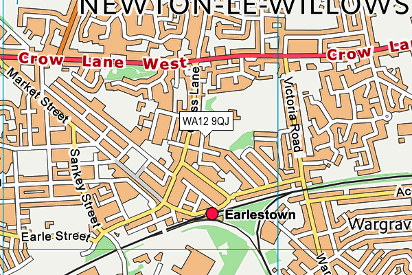 WA12 9QJ map - OS VectorMap District (Ordnance Survey) WA12 9QJ map - OS VectorMap District (Ordnance Survey)