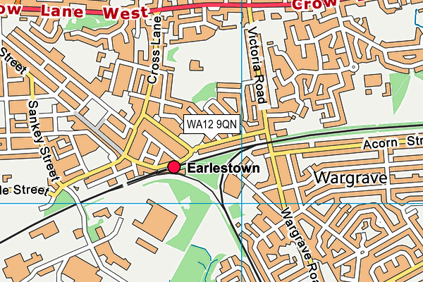 WA12 9QN map - OS VectorMap District (Ordnance Survey) WA12 9QN map - OS VectorMap District (Ordnance Survey)