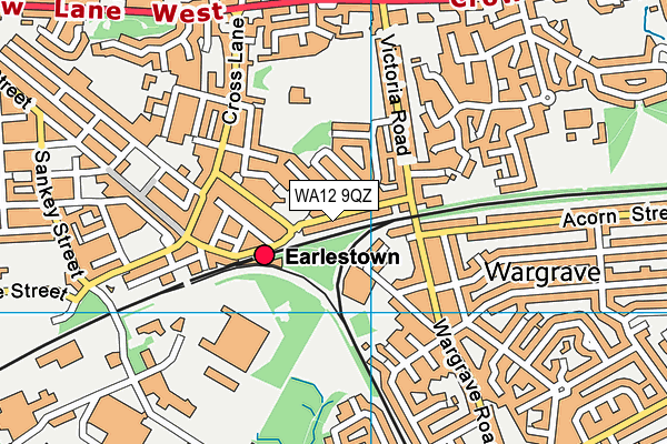 WA12 9QZ map - OS VectorMap District (Ordnance Survey) WA12 9QZ map - OS VectorMap District (Ordnance Survey)