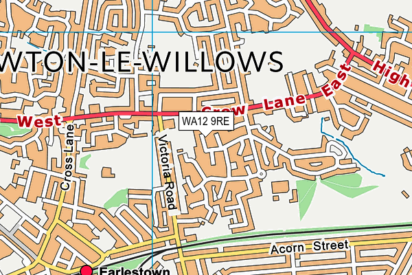 WA12 9RE map - OS VectorMap District (Ordnance Survey) WA12 9RE map - OS VectorMap District (Ordnance Survey)