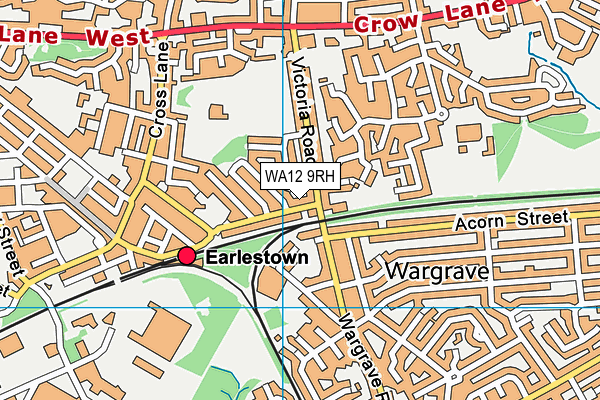 WA12 9RH map - OS VectorMap District (Ordnance Survey) WA12 9RH map - OS VectorMap District (Ordnance Survey)