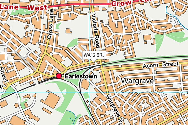 WA12 9RJ map - OS VectorMap District (Ordnance Survey) WA12 9RJ map - OS VectorMap District (Ordnance Survey)