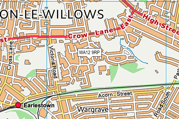 WA12 9RP map - OS VectorMap District (Ordnance Survey)