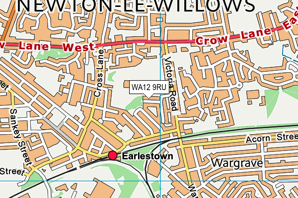 WA12 9RU map - OS VectorMap District (Ordnance Survey) WA12 9RU map - OS VectorMap District (Ordnance Survey)