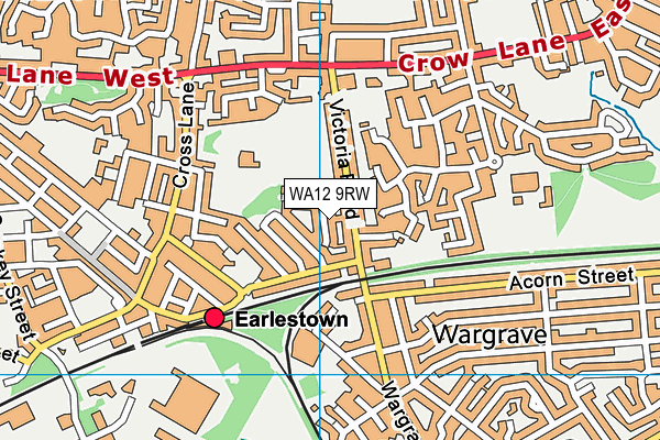 WA12 9RW map - OS VectorMap District (Ordnance Survey) WA12 9RW map - OS VectorMap District (Ordnance Survey)