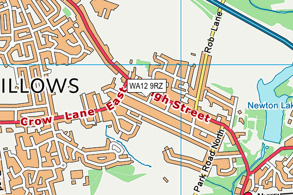 WA12 9RZ map - OS VectorMap District (Ordnance Survey) WA12 9RZ map - OS VectorMap District (Ordnance Survey)