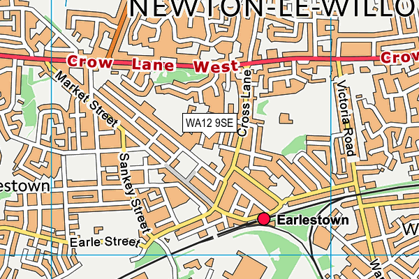 WA12 9SE map - OS VectorMap District (Ordnance Survey) WA12 9SE map - OS VectorMap District (Ordnance Survey)
