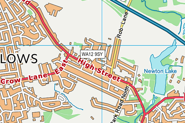 WA12 9SY map - OS VectorMap District (Ordnance Survey) WA12 9SY map - OS VectorMap District (Ordnance Survey)