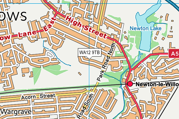 WA12 9TB map - OS VectorMap District (Ordnance Survey)