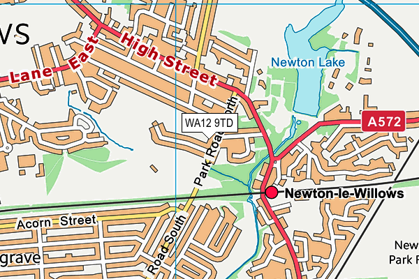WA12 9TD map - OS VectorMap District (Ordnance Survey)