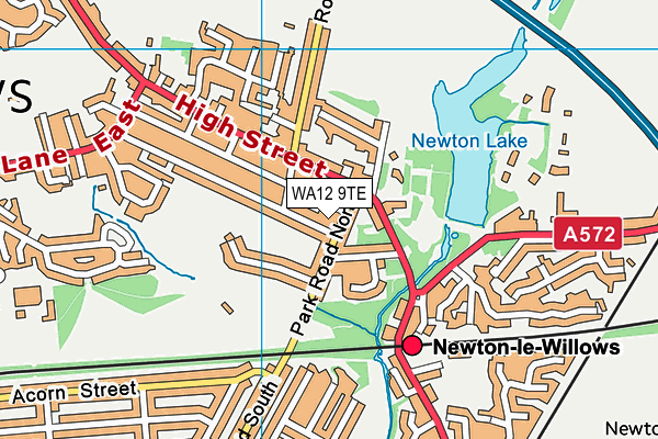 WA12 9TE map - OS VectorMap District (Ordnance Survey) WA12 9TE map - OS VectorMap District (Ordnance Survey)
