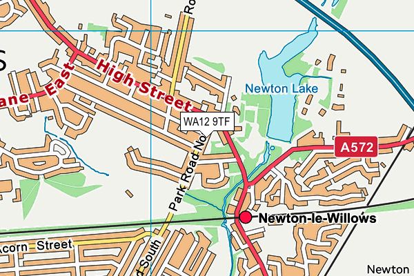 WA12 9TF map - OS VectorMap District (Ordnance Survey) WA12 9TF map - OS VectorMap District (Ordnance Survey)