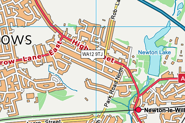 WA12 9TJ map - OS VectorMap District (Ordnance Survey) WA12 9TJ map - OS VectorMap District (Ordnance Survey)