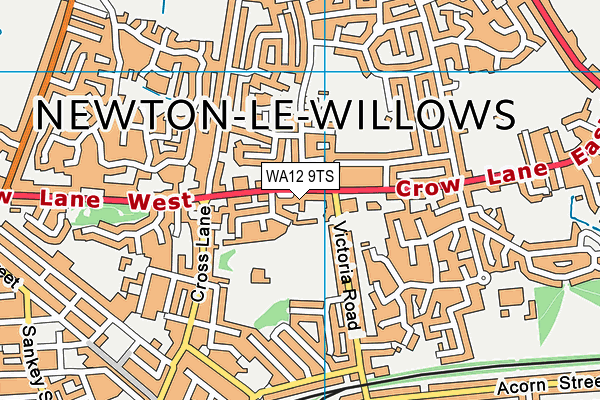 WA12 9TS map - OS VectorMap District (Ordnance Survey) WA12 9TS map - OS VectorMap District (Ordnance Survey)