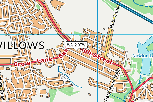 WA12 9TW map - OS VectorMap District (Ordnance Survey) WA12 9TW map - OS VectorMap District (Ordnance Survey)