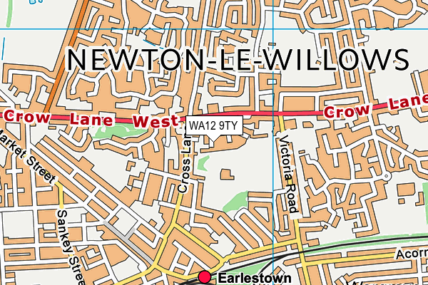 WA12 9TY map - OS VectorMap District (Ordnance Survey)