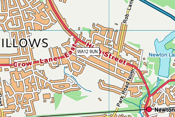 WA12 9UN map - OS VectorMap District (Ordnance Survey) WA12 9UN map - OS VectorMap District (Ordnance Survey)