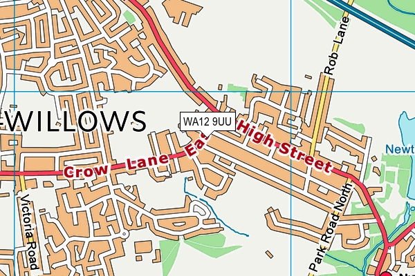 WA12 9UU map - OS VectorMap District (Ordnance Survey)
