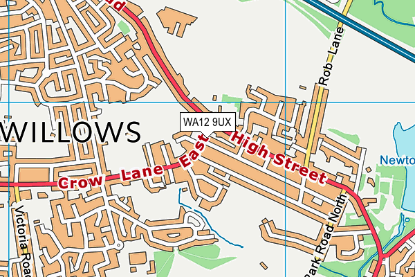 WA12 9UX map - OS VectorMap District (Ordnance Survey) WA12 9UX map - OS VectorMap District (Ordnance Survey)