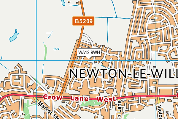 WA12 9WH map - OS VectorMap District (Ordnance Survey)