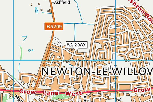 WA12 9WX map - OS VectorMap District (Ordnance Survey) WA12 9WX map - OS VectorMap District (Ordnance Survey)