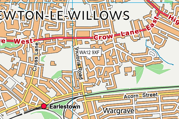 WA12 9XF map - OS VectorMap District (Ordnance Survey) WA12 9XF map - OS VectorMap District (Ordnance Survey)