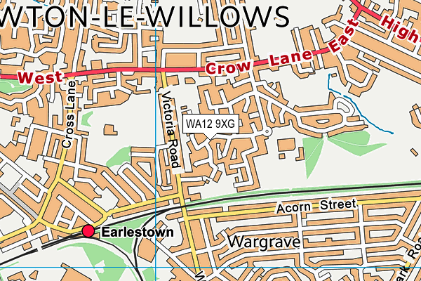 WA12 9XG map - OS VectorMap District (Ordnance Survey) WA12 9XG map - OS VectorMap District (Ordnance Survey)