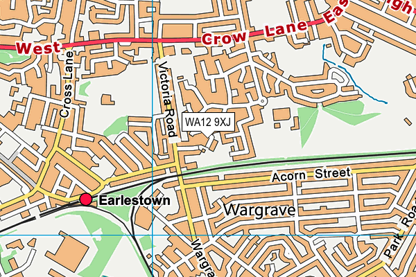 WA12 9XJ map - OS VectorMap District (Ordnance Survey) WA12 9XJ map - OS VectorMap District (Ordnance Survey)