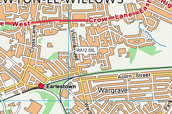 WA12 9XL map - OS VectorMap District (Ordnance Survey) WA12 9XL map - OS VectorMap District (Ordnance Survey)