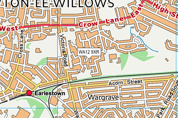 WA12 9XR map - OS VectorMap District (Ordnance Survey) WA12 9XR map - OS VectorMap District (Ordnance Survey)